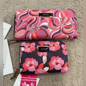 Trina Turks Long and Short Zip Wallet Bundle NEW